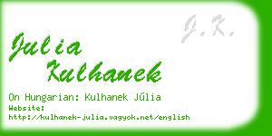 julia kulhanek business card
